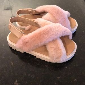 Zara sandals false fur